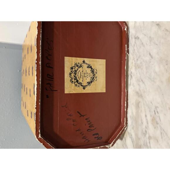 Vintage Don Andres Fair Acres Canton MA Jaguar Leopard Hand Painted Trash Can - Picture 5 of 9